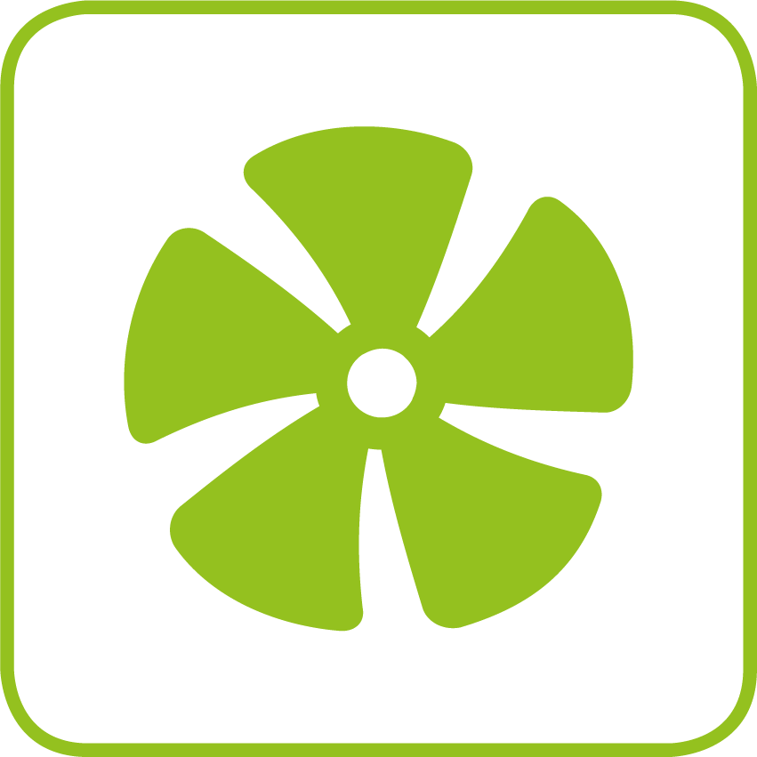 Lüftung Piktogramm (grün)